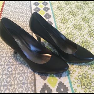 Nine West Patten Leather Black Pumps SZ 7.5